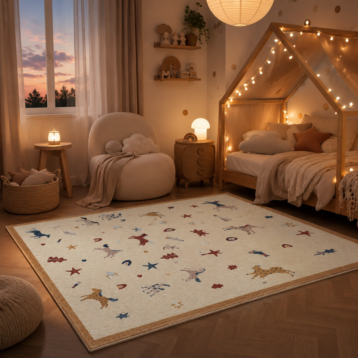 Tapis Enfant Crème - Teddy