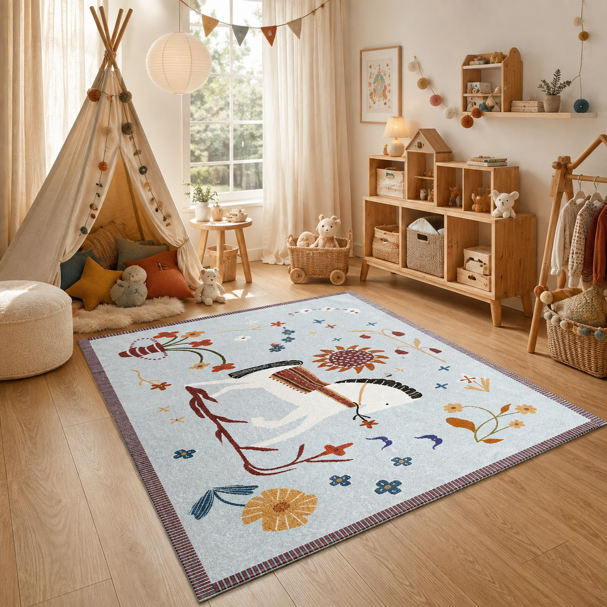 Tapis Enfant Bleu Ciel - Tilio