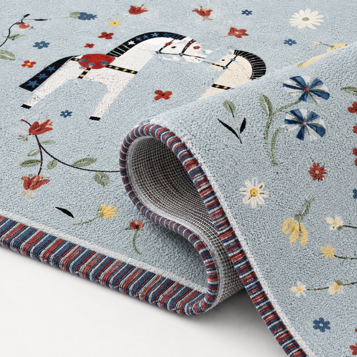 Tapis Enfant Bleu Ciel - Lila
