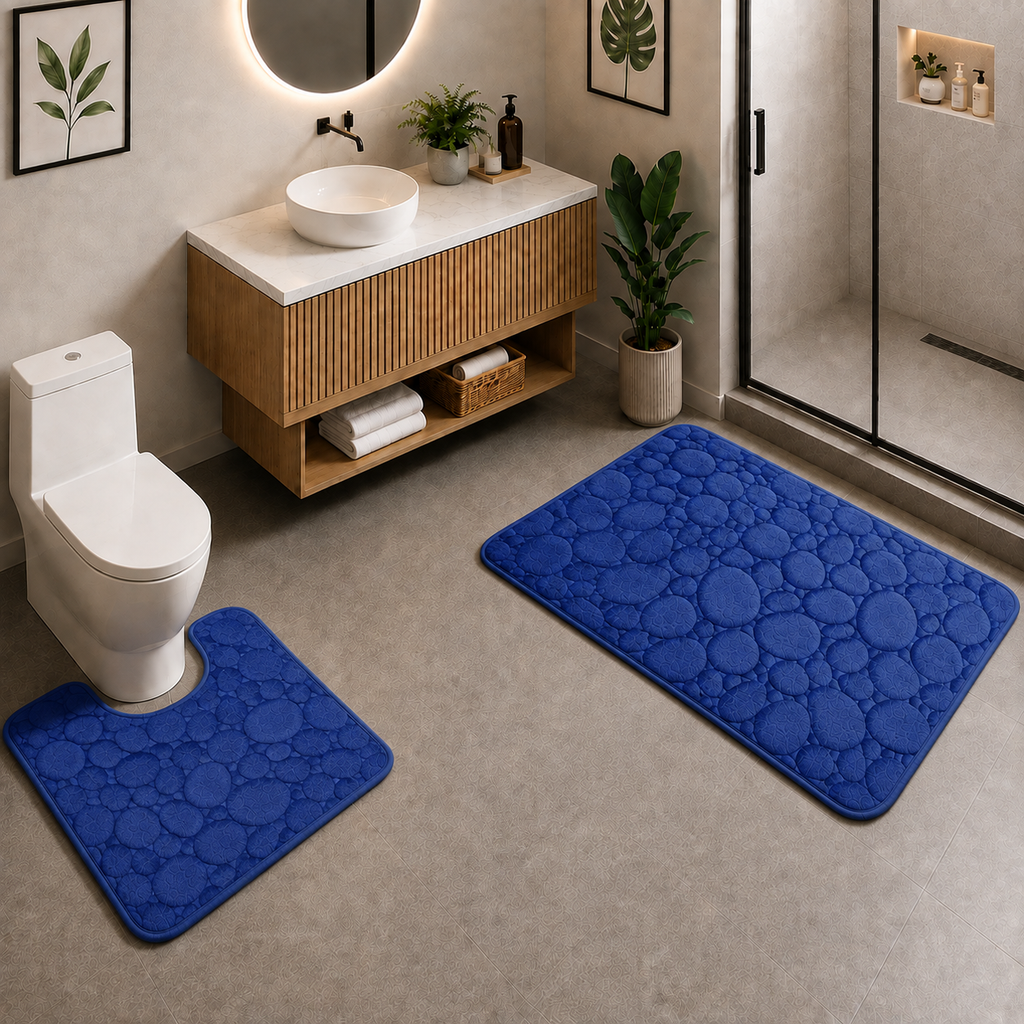 Ensemble Tapis de Bain - Corail