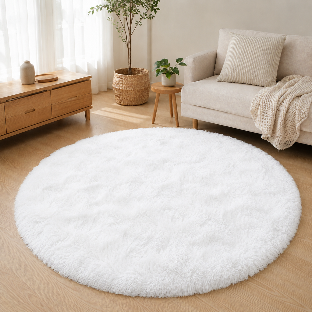 Tapis Shaggy / Poils long Rond - Noma