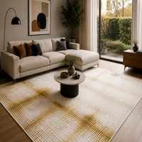 Tapis Moderne Design Ivoire et Or - Aurora