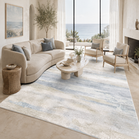 Tapis Moderne Design Bleu ciel et Ivoire - Azur