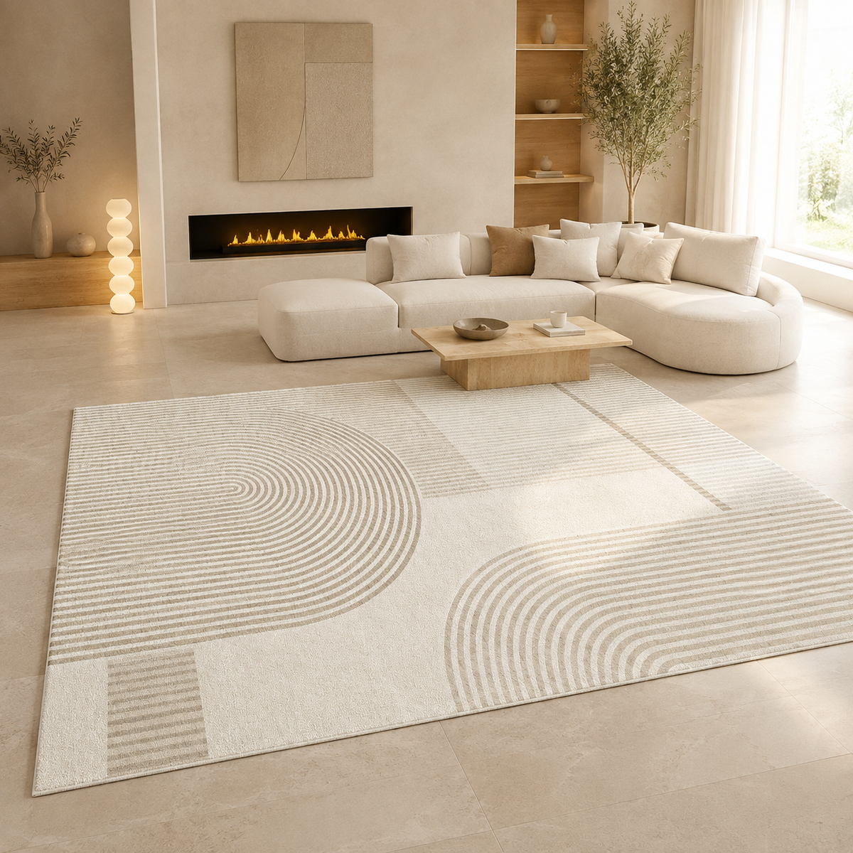 Tapis Scandinave Ivoire et Beige - Arche