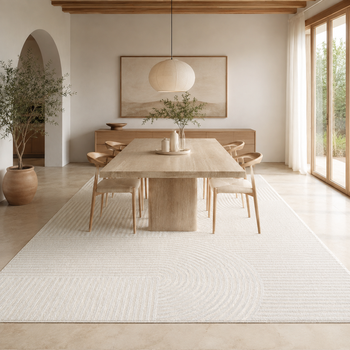 Tapis Scandinave Ivoire et Beige - Arc