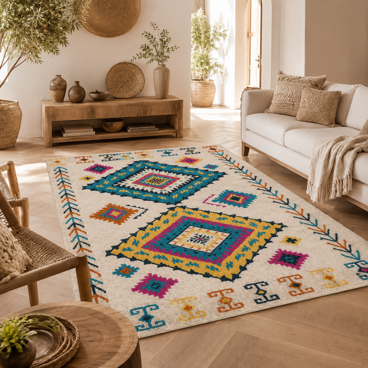 Tapis Berbère Multicolore - Yasmin