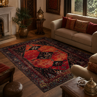 Tapis Oriental Rouge et Orange - Zafir