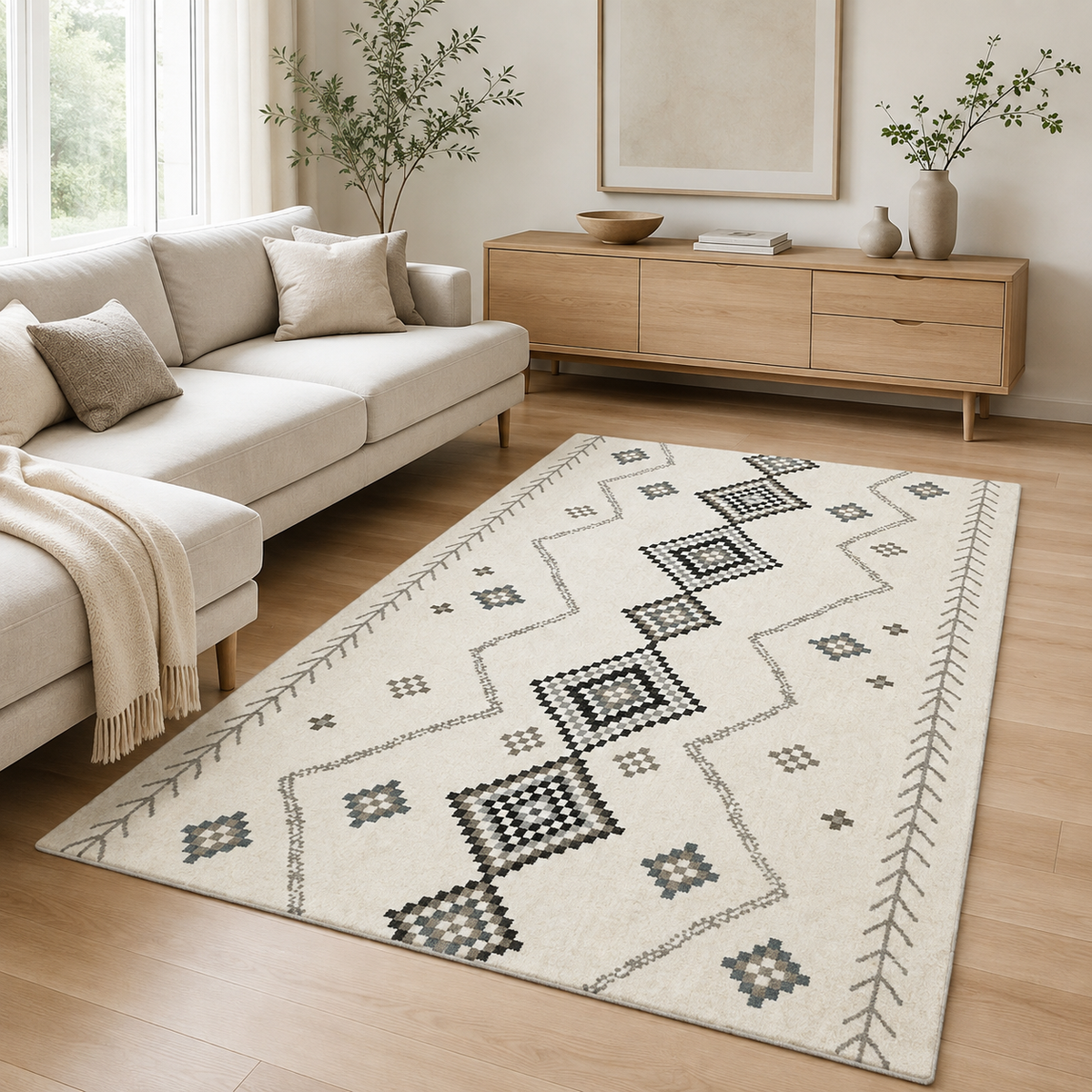 Tapis Berbère Crème - Taza