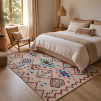 Tapis Berbère Crème Multicolore - Todra