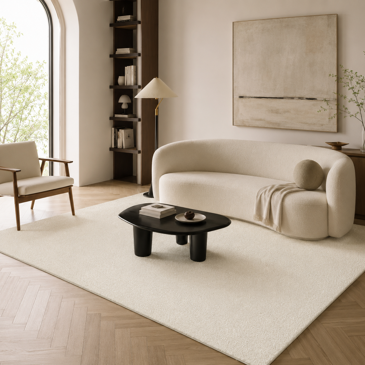 Tapis Uni Ivoire - Nora