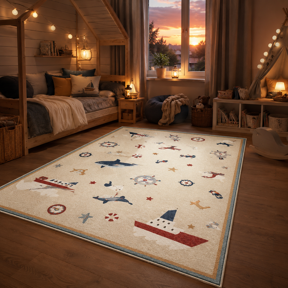 Tapis Enfant Crème - Basile