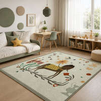 Tapis Enfant Crème et Vert - Yuki