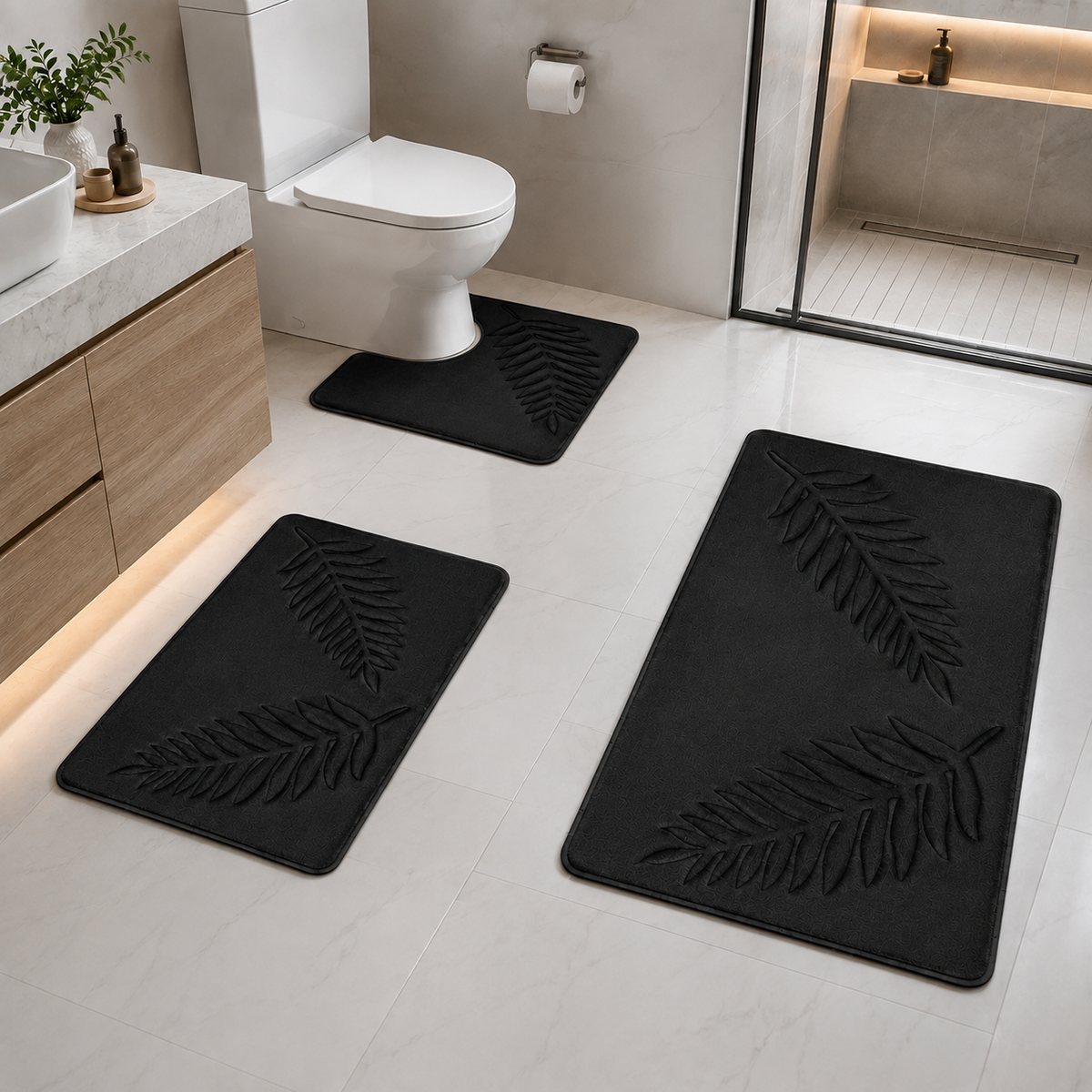 Ensemble de 3 Tapis de Bain - Sylva
