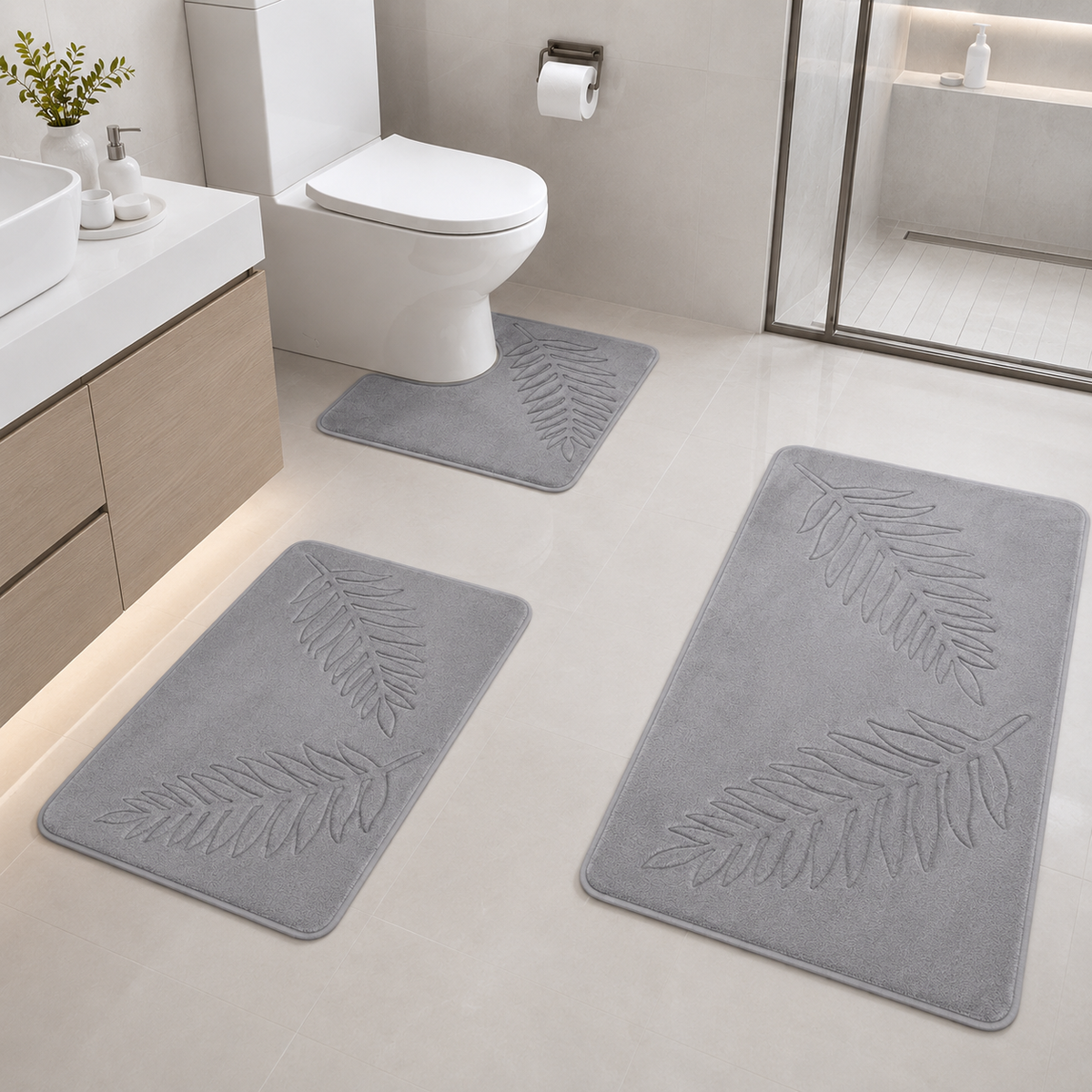 Ensemble de 3 Tapis de Bain - Sylva