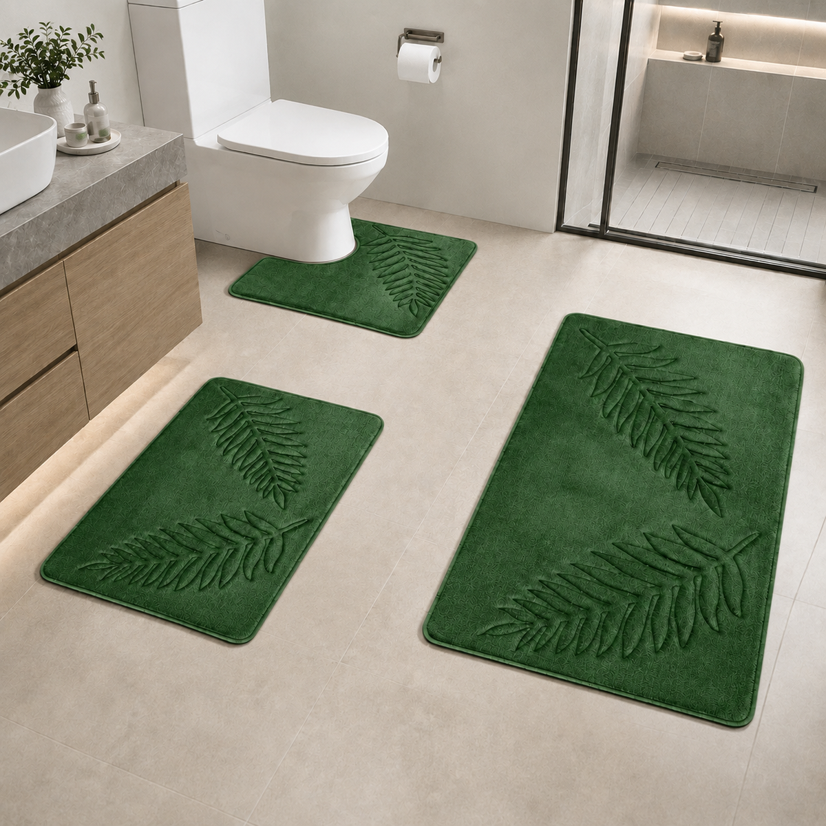 Ensemble de 3 Tapis de Bain - Sylva