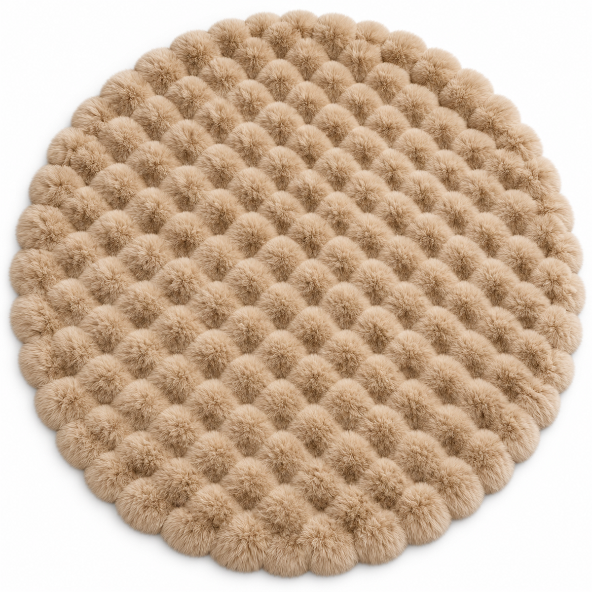 Tapis Shaggy / Poils long Rond - Elara – vue 4