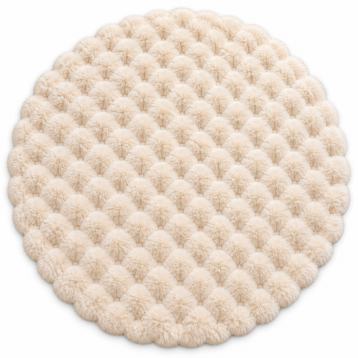 Tapis Shaggy / Poils long Rond - Elara